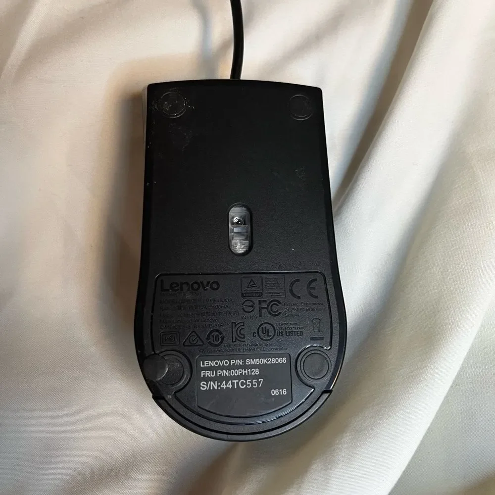 Lenovo Black and Red‎ Wired Mouse